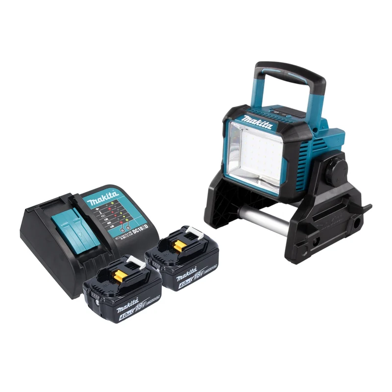 Makita DEADML 811 SM Projecteur de chantier sans fil 14,4 / 18 V 3000 lm LED + 2x batterie 4,0 Ah + chargeur