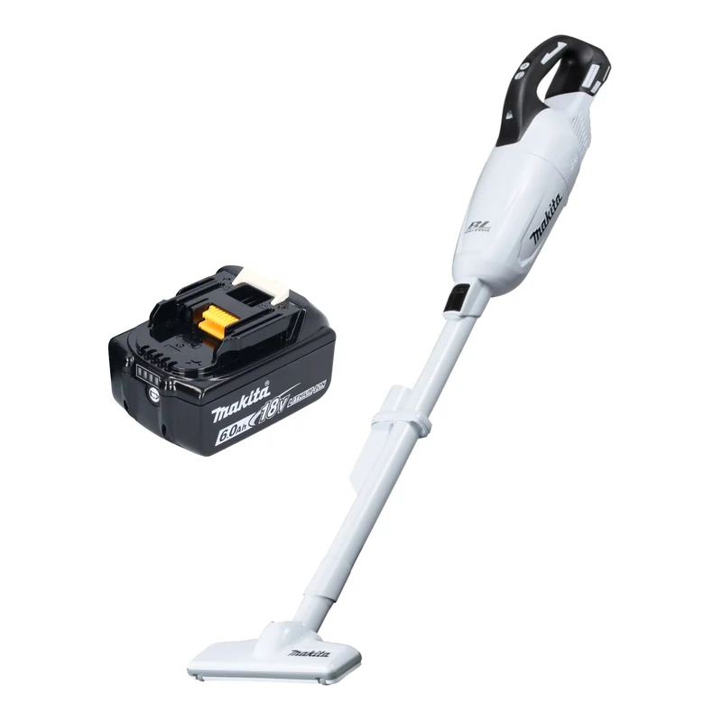 Makita DCL 281 FG1W Aspirateur à batterie 18 V blanc Brushless + 1x batterie 6,0 Ah - sans chargeur