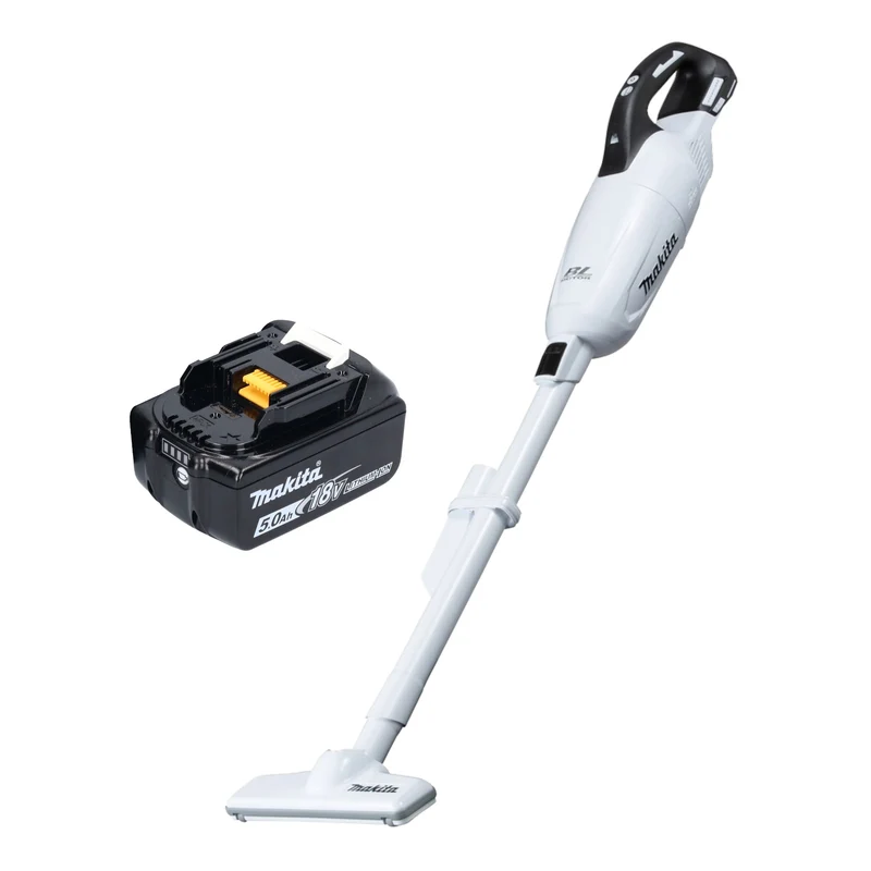 Makita DCL 281 FT1W Aspirateur à batterie 18 V blanc Brushless + 1x batterie 5,0 Ah - sans chargeur