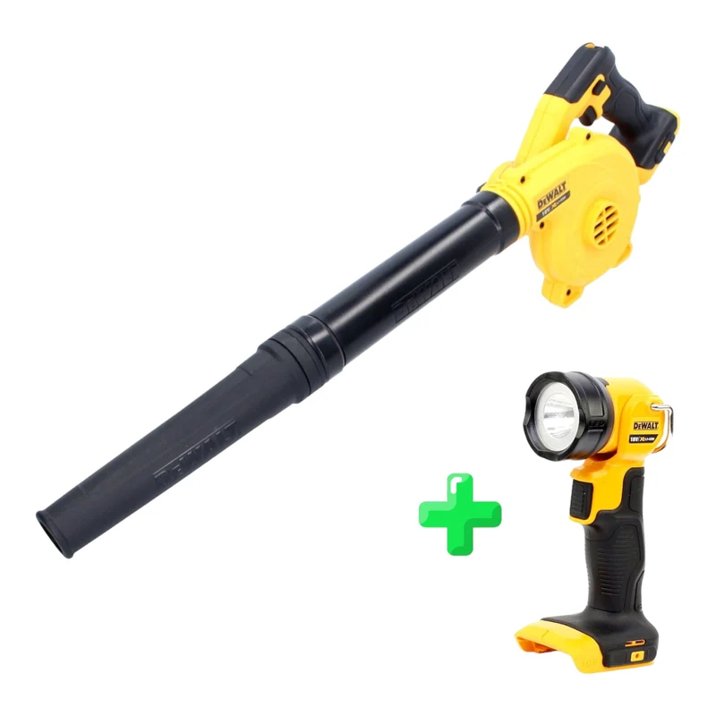 DeWalt DCV 100 N Batterie Souffleur / Souffleur de feuilles 18 V Solo + DeWalt DCL 040 18V XR Lampe rechargeable Li-Ion