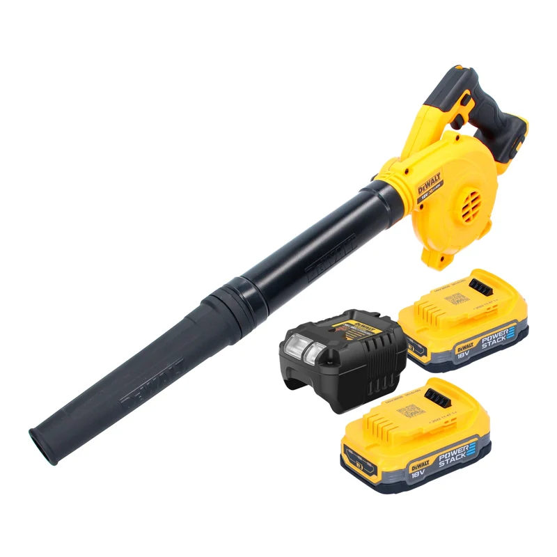DeWalt DCV 100 E2 Souffleur / Souffleur de feuilles 18 V + 2x Powerstack batterie 1,7 Ah + chargeur