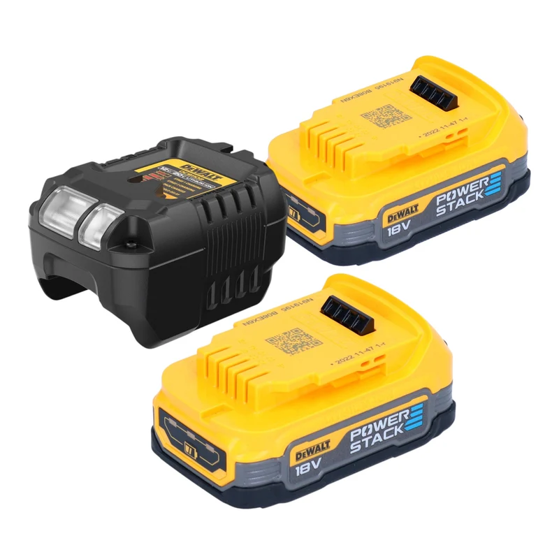 DeWalt DCV 100 E2 Souffleur / Souffleur de feuilles 18 V + 2x Powerstack batterie 1,7 Ah + chargeur