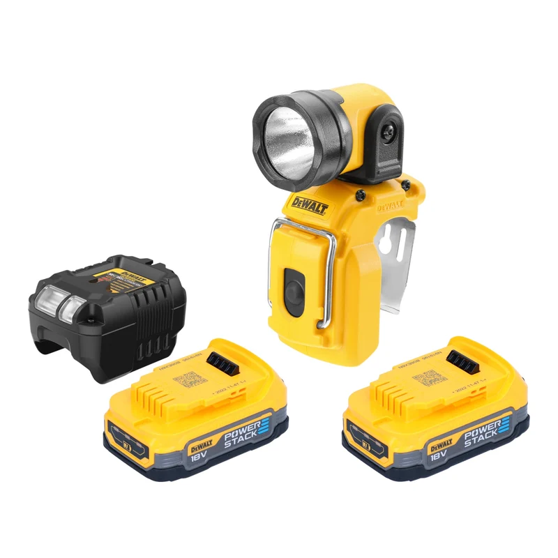 DeWalt DCL 510 E2 Lampe LED sans fil 10,8 V XR 130 lm + 2x Powerstack batterie 1,7 Ah + chargeur