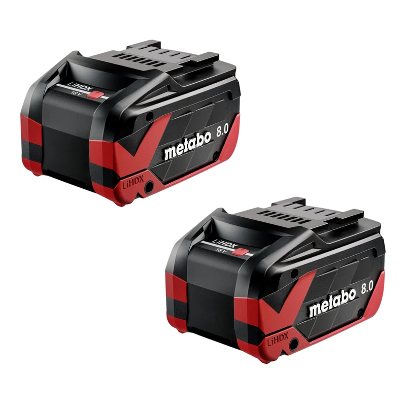 Metabo 2x LiHDX Bloc d'accumulateurs 18 V 8,0 Ah CAS Li-Ion ( 2x 624975000 )