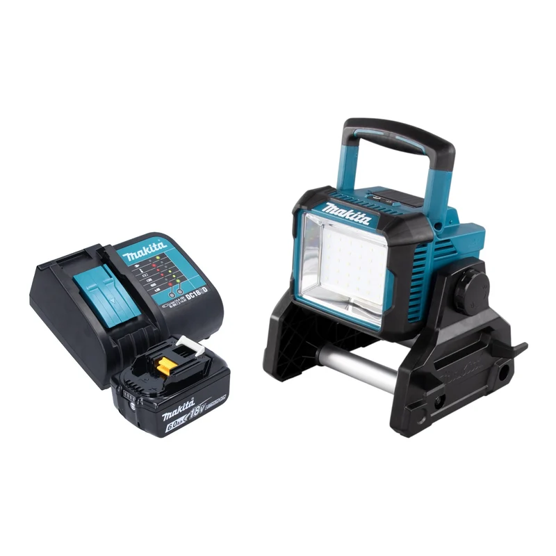Makita DEADML 811 SG1 Projecteur de chantier sans fil 14,4 / 18 V 3000 lm LED + 1x batterie 6,0 Ah + chargeur
