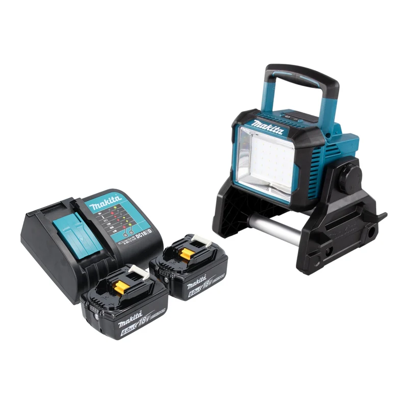 Makita DEADML 811 SG Projecteur de chantier sans fil 14,4 / 18 V 3000 lm LED + 2x batterie 6,0 Ah + chargeur