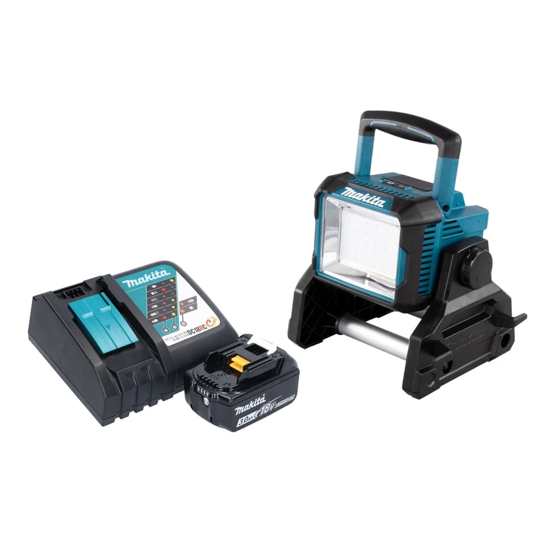 Makita DEADML 811 RF1 Projecteur de chantier sans fil 14,4 / 18 V 3000 lm LED + 1x batterie 3,0 Ah + chargeur