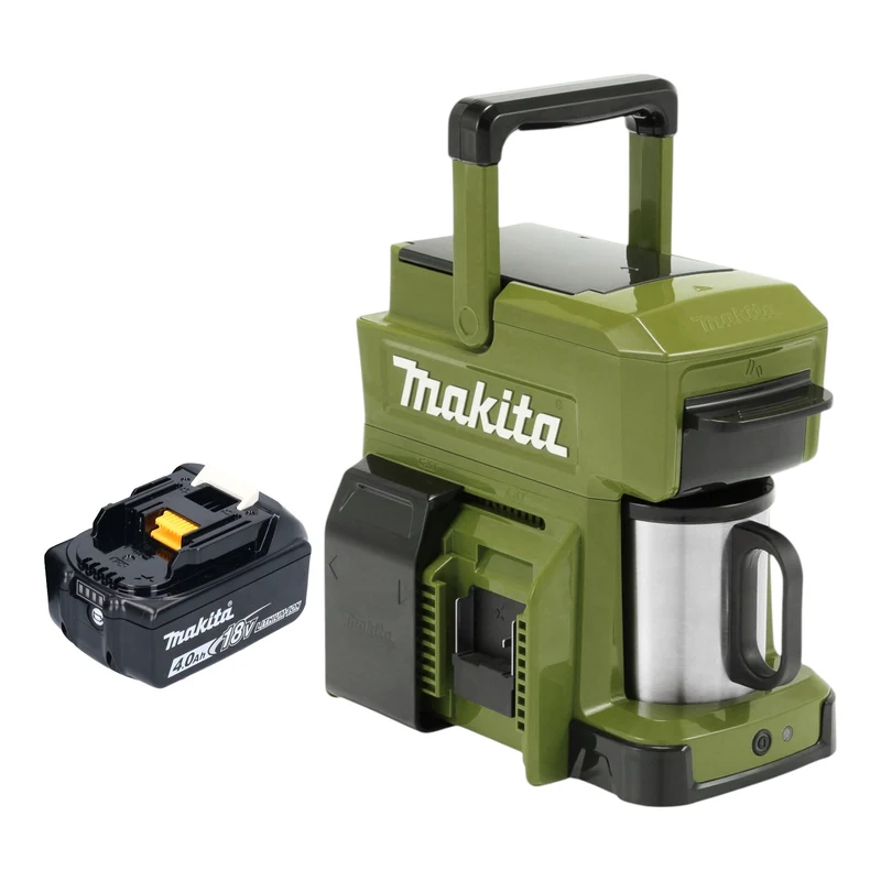 Makita DCM 501 ZO Cafetière sans fil 12 V maxi / 18 V Olive - Outdoor Adventure Edition Solo - sans batterie, sans chargeur