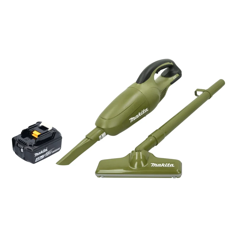 Makita DCL 180 MO aspirateur à batterie 18 V 0,65 l Olive Outdoor Adventure Serie + 1x batterie 4,0 Ah - sans chargeur