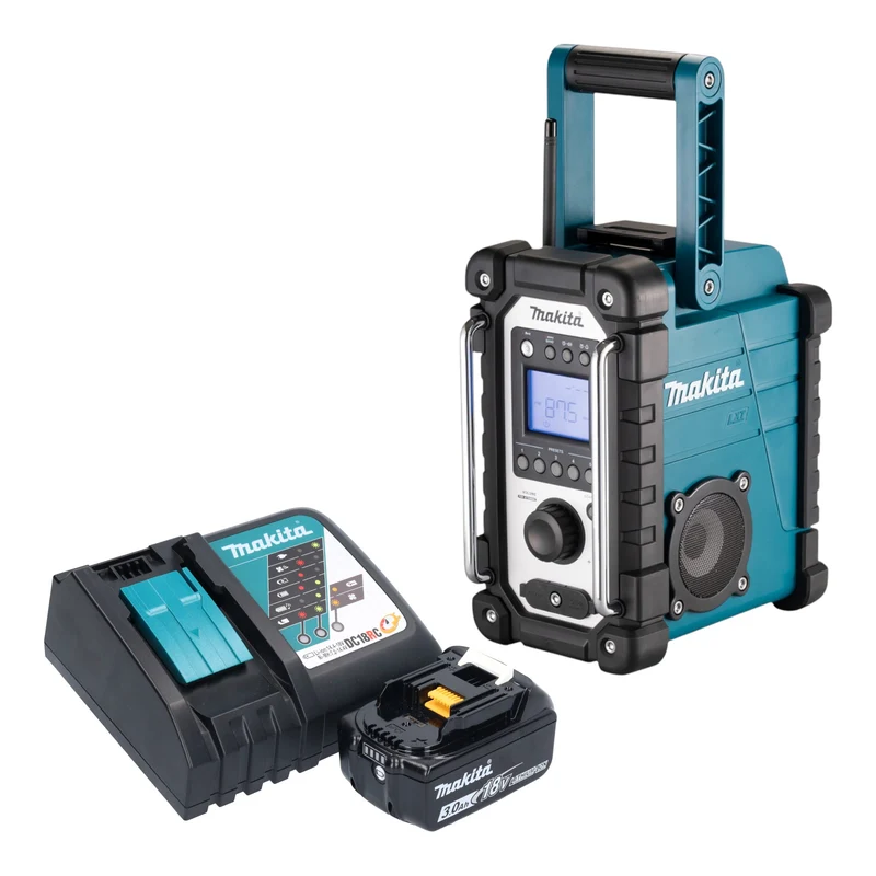 Makita DMR 116 RF1 Radio de chantier sans fil 14,4 - 18 V AM FM AUX + 1x batterie 3,0 Ah + chargeur