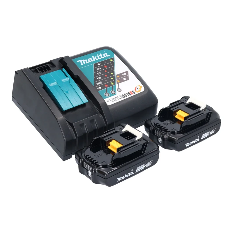 Makita DLX 2278 RAJ Kit combiné batterie + perceuse-visseuse à percussion 54 Nm DHP 484 + marteau perforateur 1,2 J DHR 171 + 2x batterie 2,0 Ah + chargeur + Makpac
