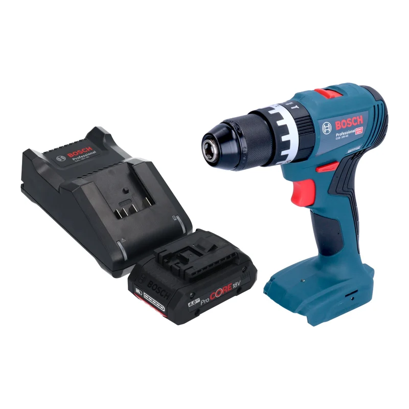 Bosch GSB 18V-45 Professional Perceuse-visseuse à percussion sans fil 18 V 45 Nm Brushless + 1x batterie ProCORE 4,0 Ah + chargeur
