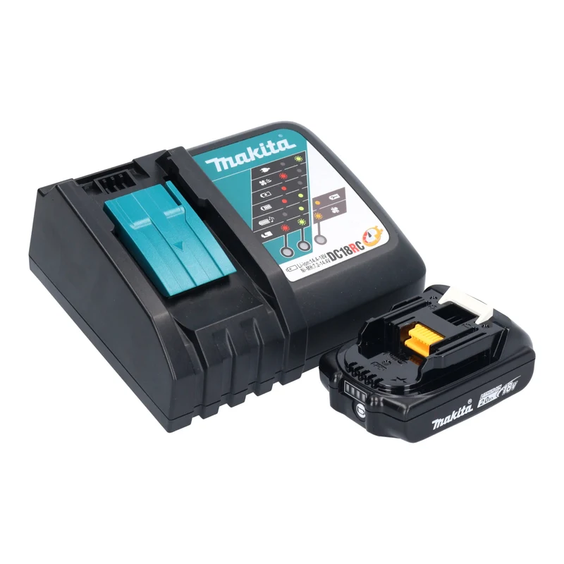 Makita DLX 2278 RA1J Kit combiné batterie + perceuse-visseuse à percussion 54 Nm DHP 484 + marteau perforateur 1,2 J DHR 171 + 1x batterie 2,0 Ah + chargeur + Makpac