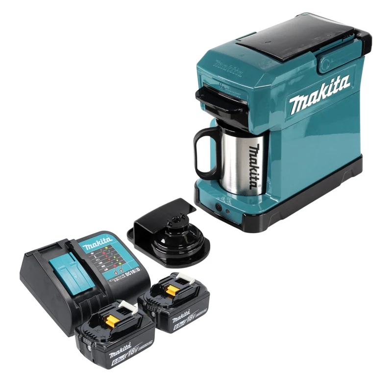 Makita DCM 501 SG2 Cafetière sans fil 12 V maxi / 18 V + 2x batterie 6,0 Ah + chargeur