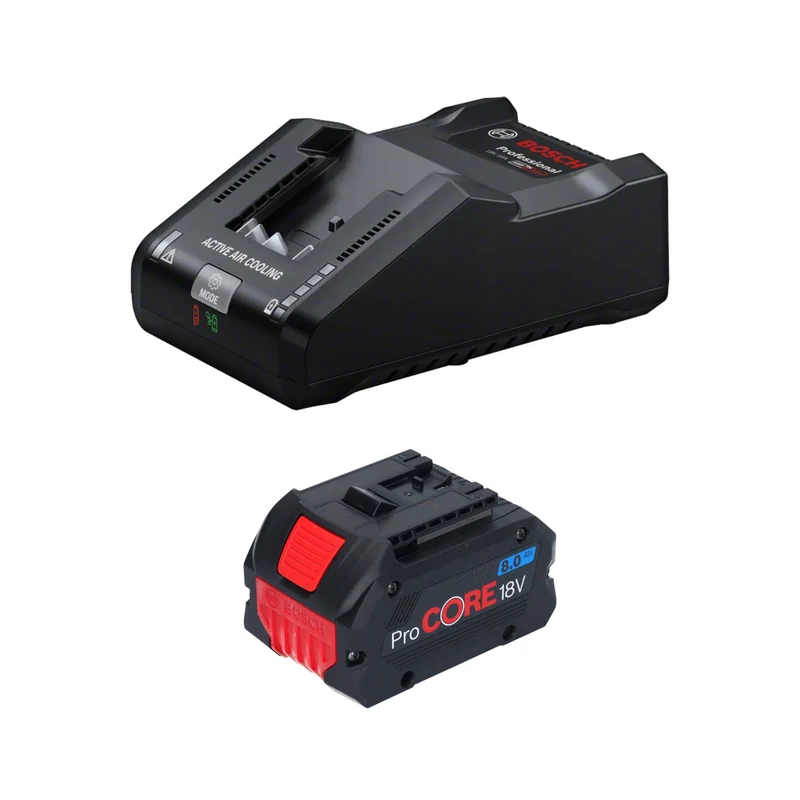 Kit de démarrage Bosch 1x ProCORE 18 V 8,0 Ah Professional Batterie à insertion Li-Ion ( 1600A016GK ) + chargeur GAL 18V-160 Professional ( 1600A02T5G )