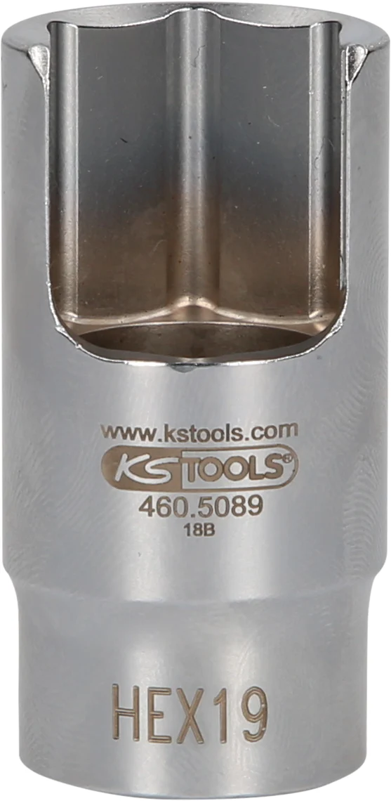 KS TOOLS Douille de raccord de tube coudée spéciale 3/8', 19 mm ( 460.5089 )