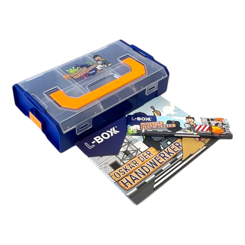 L-BOXX Mini Kids Livre de coloriage Oskar le bricoleur avec jeu de crayons 6 pièces + L-Boxx Mini ( 6100001481 )
