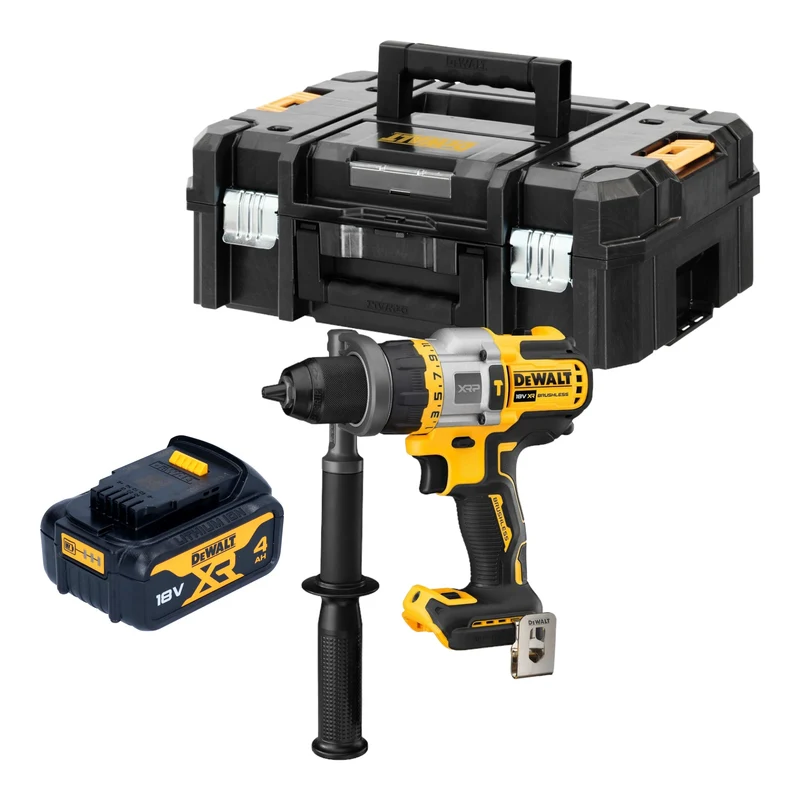 Perceuse à percussion sans fil DeWalt DCD 999 NT 18 V 95 Nm sans balai + 1x batterie 4,0 Ah + TSTAK - sans chargeur