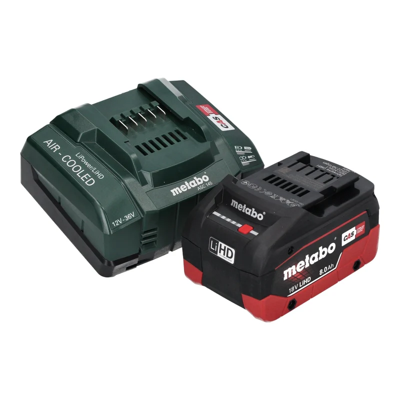 Metabo HG 18 LTX 500 Bloc batterie 18 V 300 / 500 C + 1x batterie LiHD 8,0 Ah + chargeur