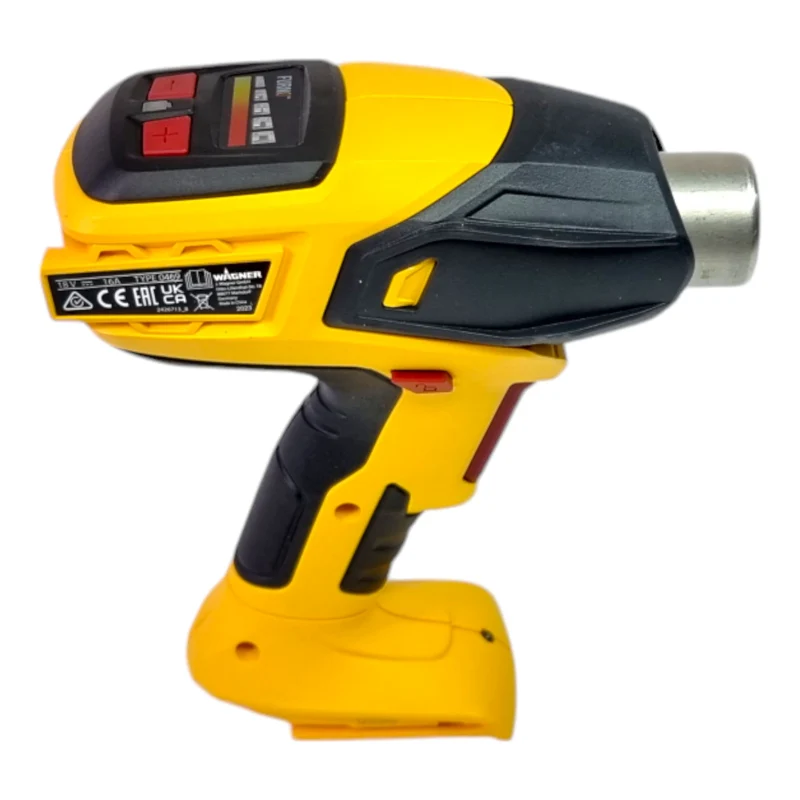 Wagner FURNO 550 Pistolet à air chaud sur batterie 18 V POWER FOR ALL 300- 610 C ( 2420168 ) Solo + Dsen - sans batterie, sans chargeur
