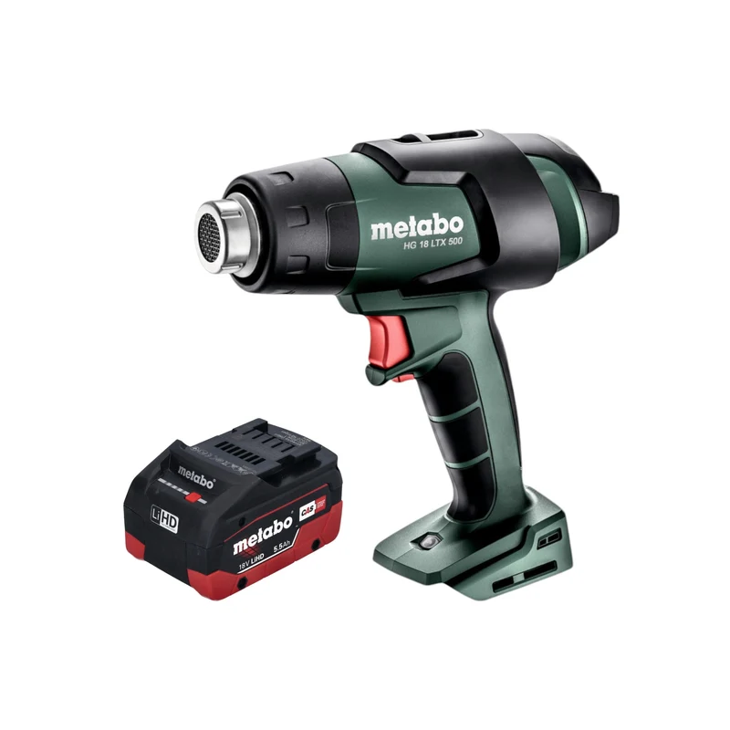 Metabo HG 18 LTX 500 Bloc de batteries 18 V 300 / 500 C + 1x batterie LiHD 5,5 Ah - sans chargeur