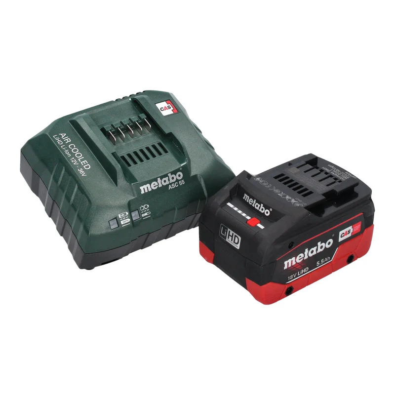 Metabo HG 18 LTX 500 Bloc batterie 18 V 300 / 500 C + 1x batterie LiHD 5,5 Ah + chargeur