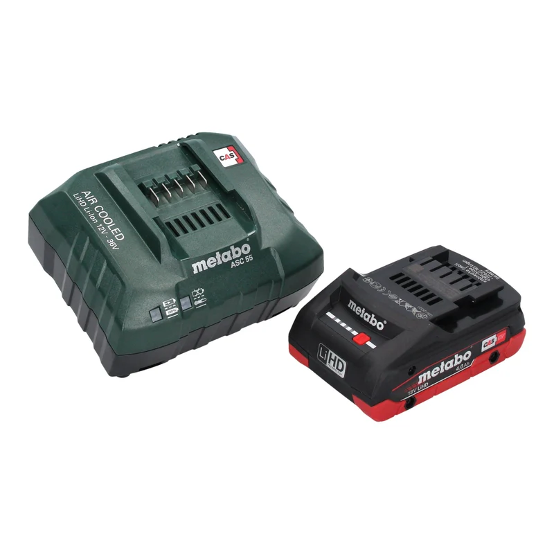 Metabo HG 18 LTX 500 Bloc batterie 18 V 300 / 500 C + 1x batterie LiHD 4,0 Ah + chargeur
