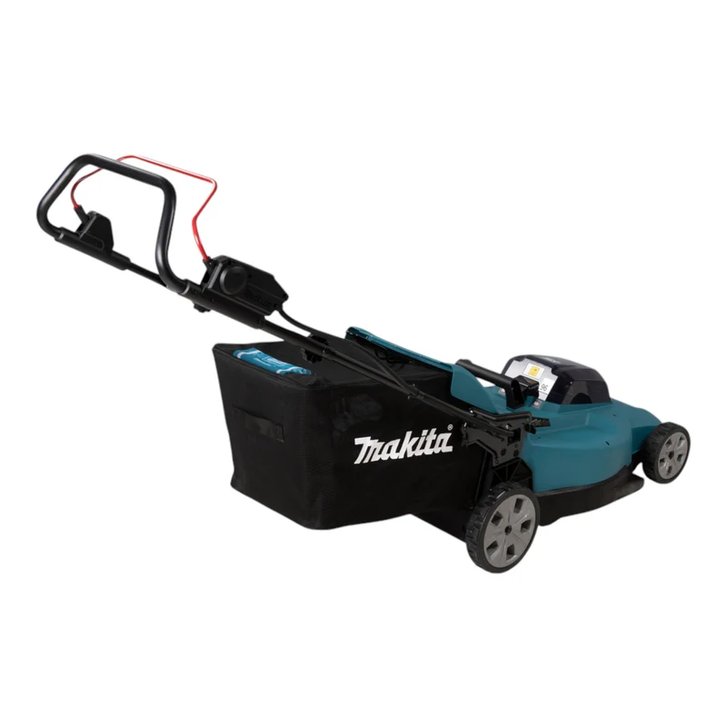 Makita DLM 538 CG4 Tondeuse à gazon sans fil 36 V ( 2x 18 V ) 530 mm + 4x batterie 6,0 Ah + chargeur