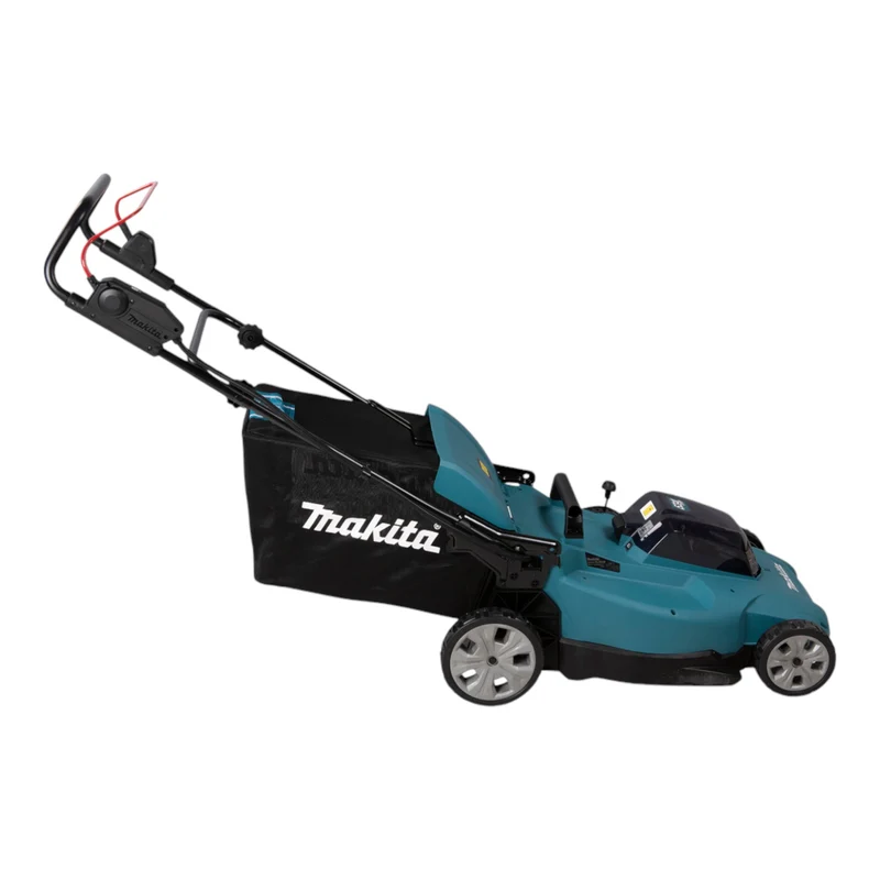 Makita DLM 538 CF4 Tondeuse à gazon sans fil 36 V ( 2x 18 V ) 530 mm + 4x batterie 3,0 Ah + chargeur