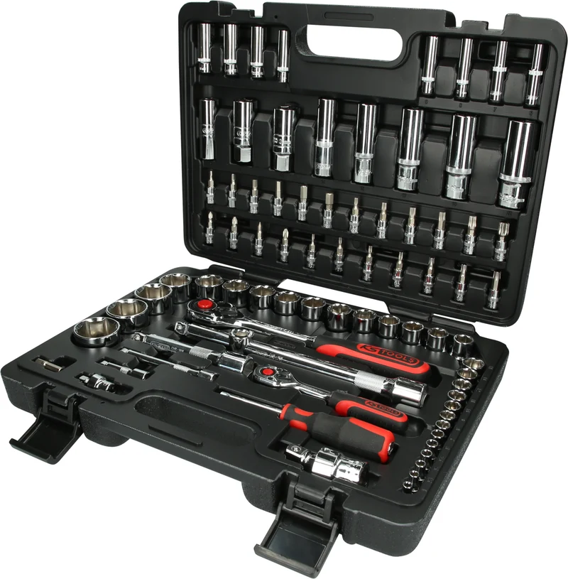 KS TOOLS 1/4'+1/2' CHROMEplus Coffret de douilles, 78 pcs ( 918.0678 )