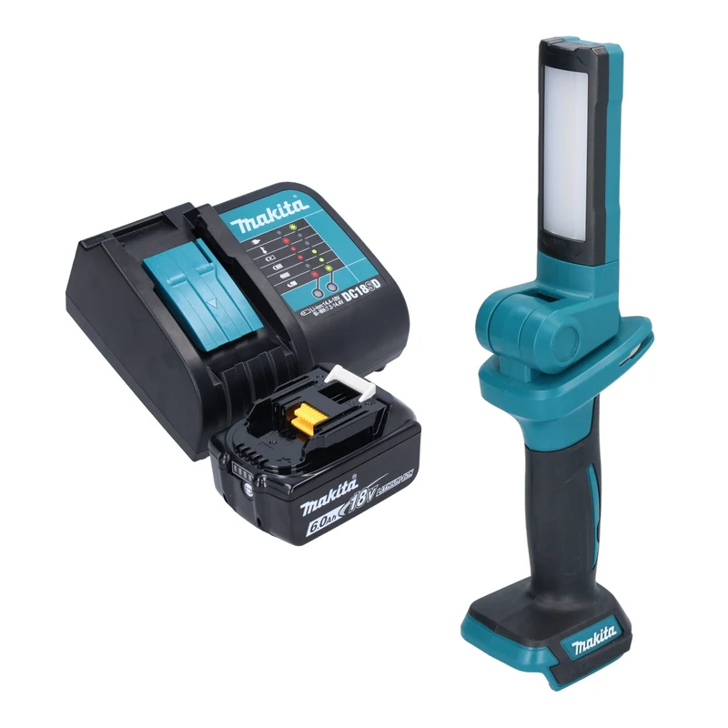 Makita DML 816 SG1 Lampe de travail sans fil 18 V 100 - 500 lm LED + 1x batterie 6,0 Ah + chargeur