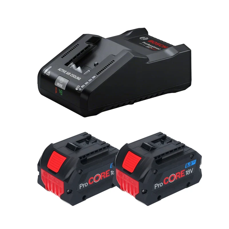 Kit de démarrage Bosch 2x ProCORE 18 V 8,0 Ah Professional Batterie à insertion Li-Ion ( 2x 1600A016GK ) + chargeur GAL 18V-160 Professional ( 1600A02T5G )