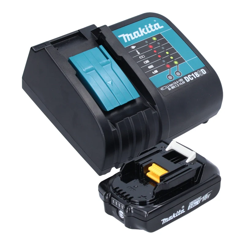 Makita DCL 180 SAO Aspirateur à batterie 18 V 0,65 l Olive Outdoor Adventure Serie + 1x batterie 2,0 Ah + chargeur