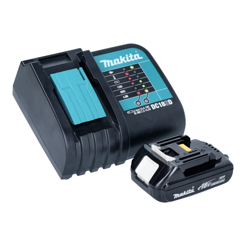 Makita DCL 180 SYO Aspirateur à batterie 18 V 0,65 l Olive Outdoor Adventure Serie + 1x batterie 1,5 Ah + chargeur