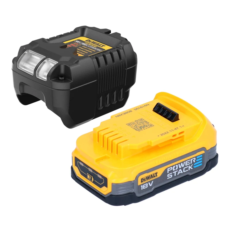DeWalt DCB 1102 E1 Kit de démarrage sans fil 18 V avec 1x batterie Powerstack 1,7 Ah + chargeur DCB 1102