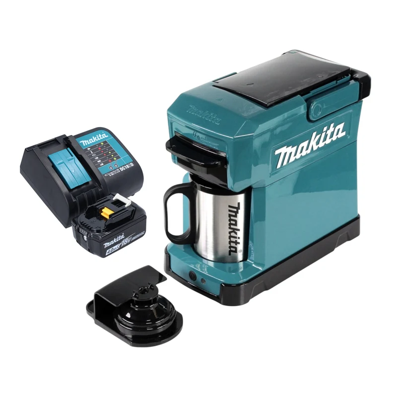 Makita DCM 501 SM Cafetière sans fil 12 V maxi / 18 V + 1x batterie 4,0 Ah + chargeur