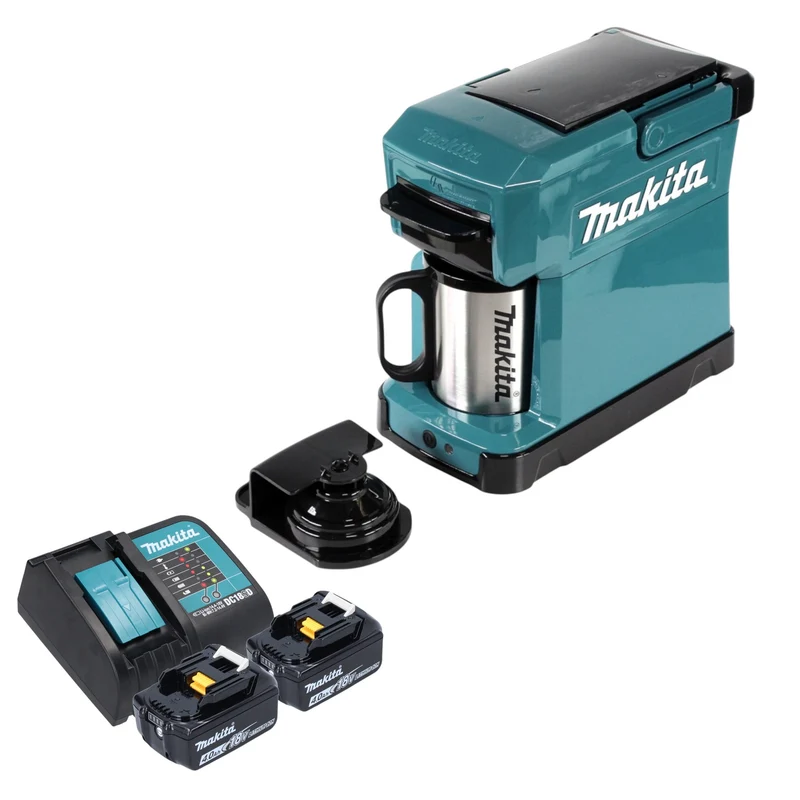 Makita DCM 501 SM2 Cafetière sans fil 12 V maxi / 18 V + 2x batterie 4,0 Ah + chargeur