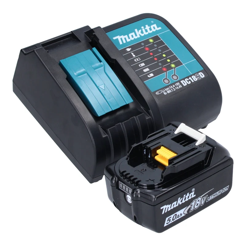Makita DLX 2278 ST1J Kit combiné batterie + Perceuse-visseuse à percussion 54 Nm DHP 484 + Marteau perforateur 1,2 J DHR 171 + 1x batterie 5,0 Ah + chargeur + Makpac
