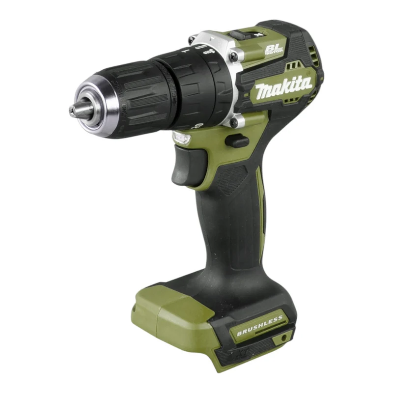 Makita DHP 487 ZO Perceuse-visseuse à percussion sans fil 18 V 40 Nm Brushless Olive Outdoor Adventure Serie Solo - sans batterie, sans chargeur