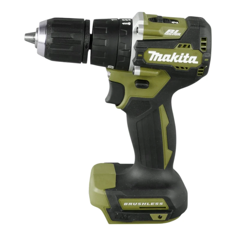 Makita DHP 487 ZO Perceuse-visseuse à percussion sans fil 18 V 40 Nm Brushless Olive Outdoor Adventure Serie Solo - sans batterie, sans chargeur