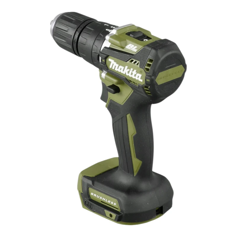 Makita DHP 487 ZO Perceuse-visseuse à percussion sans fil 18 V 40 Nm Brushless Olive Outdoor Adventure Serie Solo - sans batterie, sans chargeur
