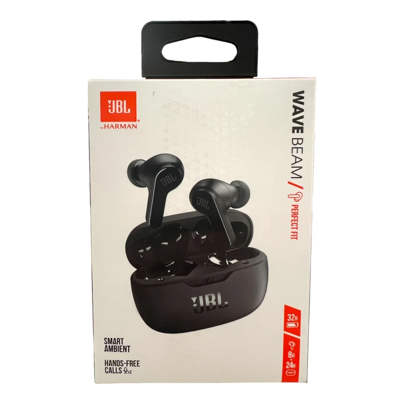 JBL Wave Beam Ecouteurs Sans fil Étanche IP54 / IPX2 32 heures d'autonomie Noir + boîtier de charge