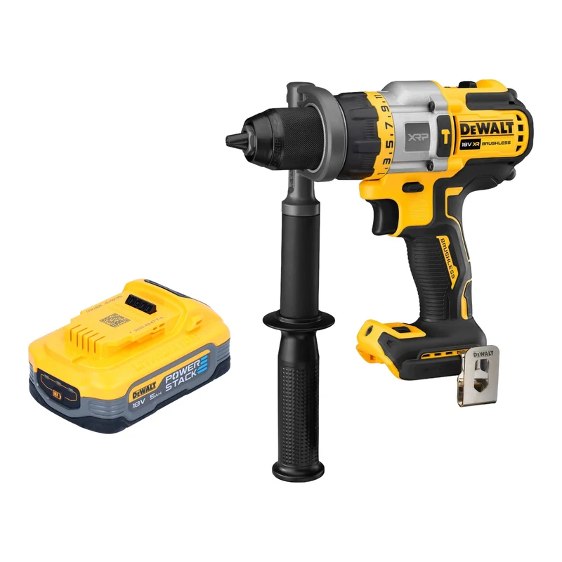 DeWalt DCD 999 N Perceuse-visseuse à percussion sans fil 18 V 95 Nm Brushless + 1x batterie Powerstack 5,0 Ah - sans chargeur