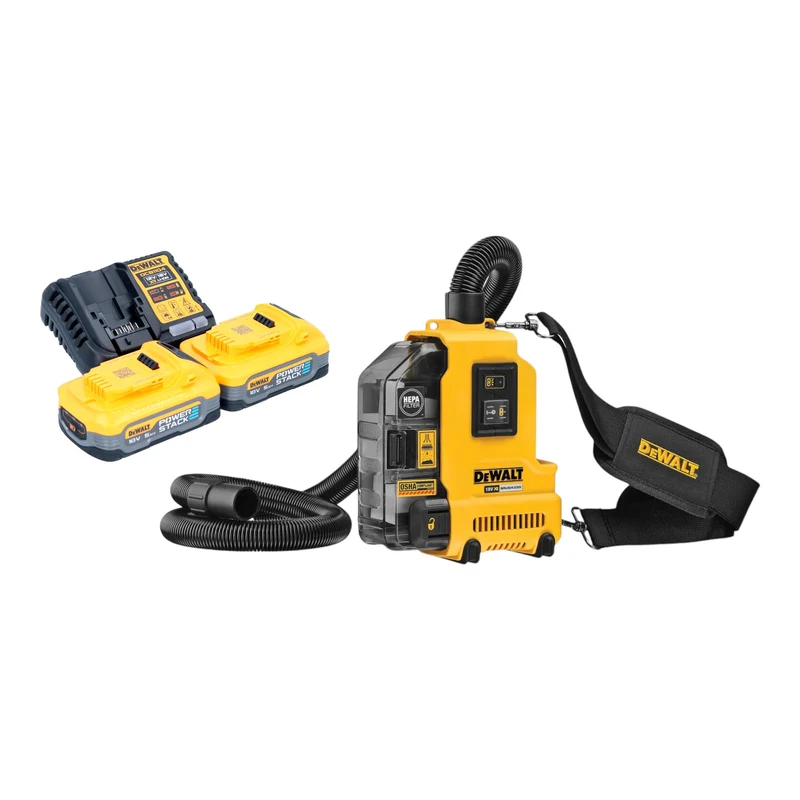 DeWalt DWH 161 H2 Aspirateur universel 18 V 0,21 l Brushless + 2x Powerstack batterie 5,0 Ah + chargeur