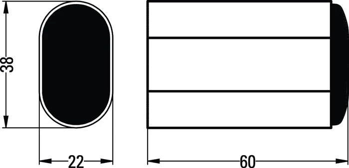 Butoir de porte mural Hermeta 4700 / 4702 / 4704 ( 3000283378 ) aluminium anodisé noir