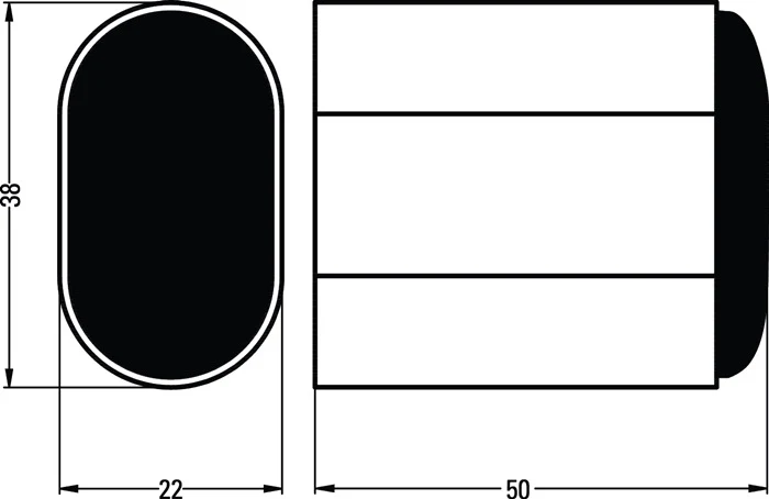 Butoir de porte mural Hermeta 4700 / 4702 / 4704 ( 3000283377 ) aluminium anodisé noir