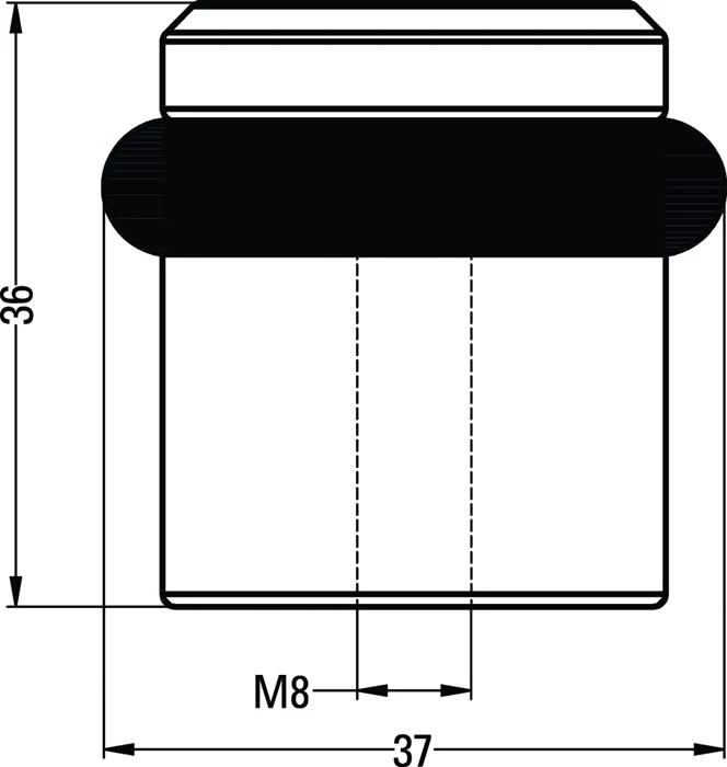 Butoir de porte au sol Hermeta 4735 ( 3000283379 ) Ø 39 mm hauteur 36 mm montage par chevilles