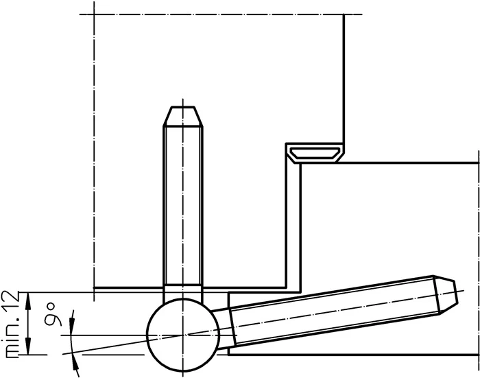 Paumelle Simonswerk BAKA C 1-15 WF ( 3000255706 ) 3 parties nickelées DIN gauche / droite Portes en bois
