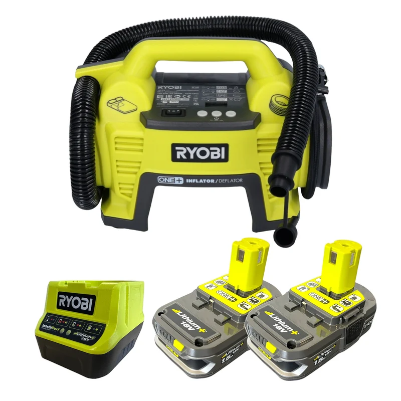 RYOBI R18I-215 Compresseur sans fil 18 V pression 10,34 bar + 2x batterie 1,5 Ah + chargeur