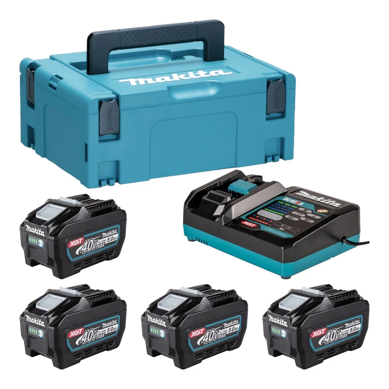 Makita Power Source Kit 4x BL 4050 F batterie 40 V max. 5,0 Ah XGT + DC 40 RA chargeur + Makpac
